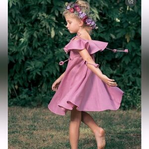 Little Goodall 100% linen morning glory dress 2t